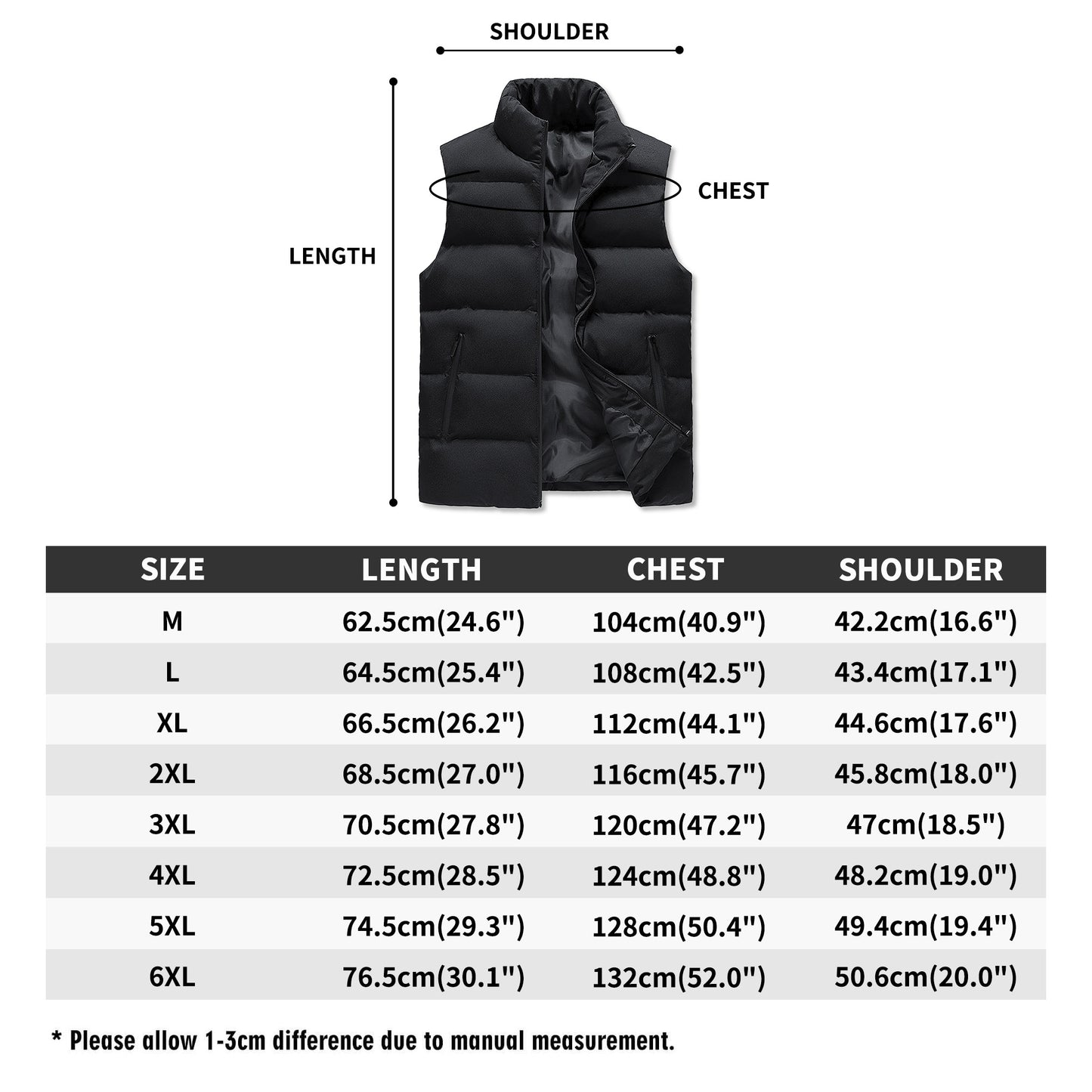 REAL TALK!!! BIG FACTS!!! Warm Stand Collar Zip Up Puffer Vest