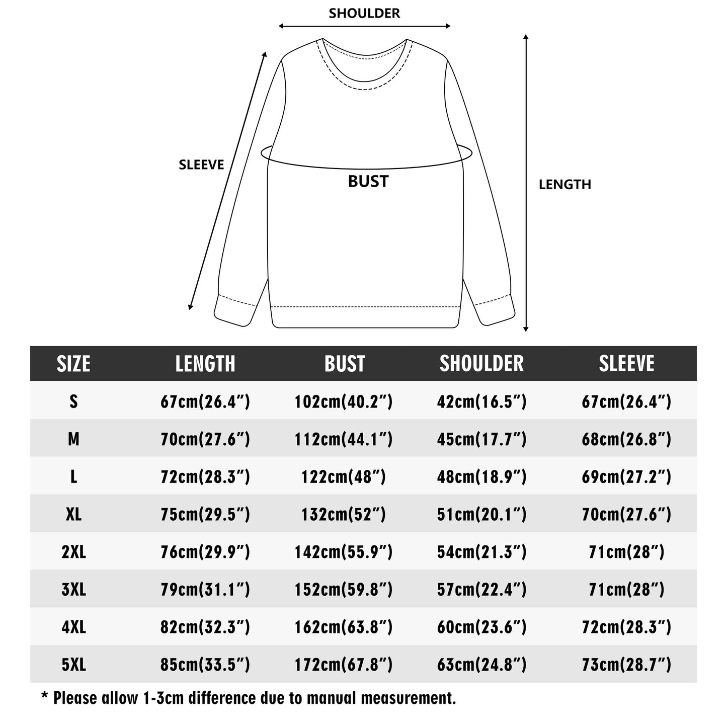 Unisex Rear Design Winter Pullover Sweatshirt