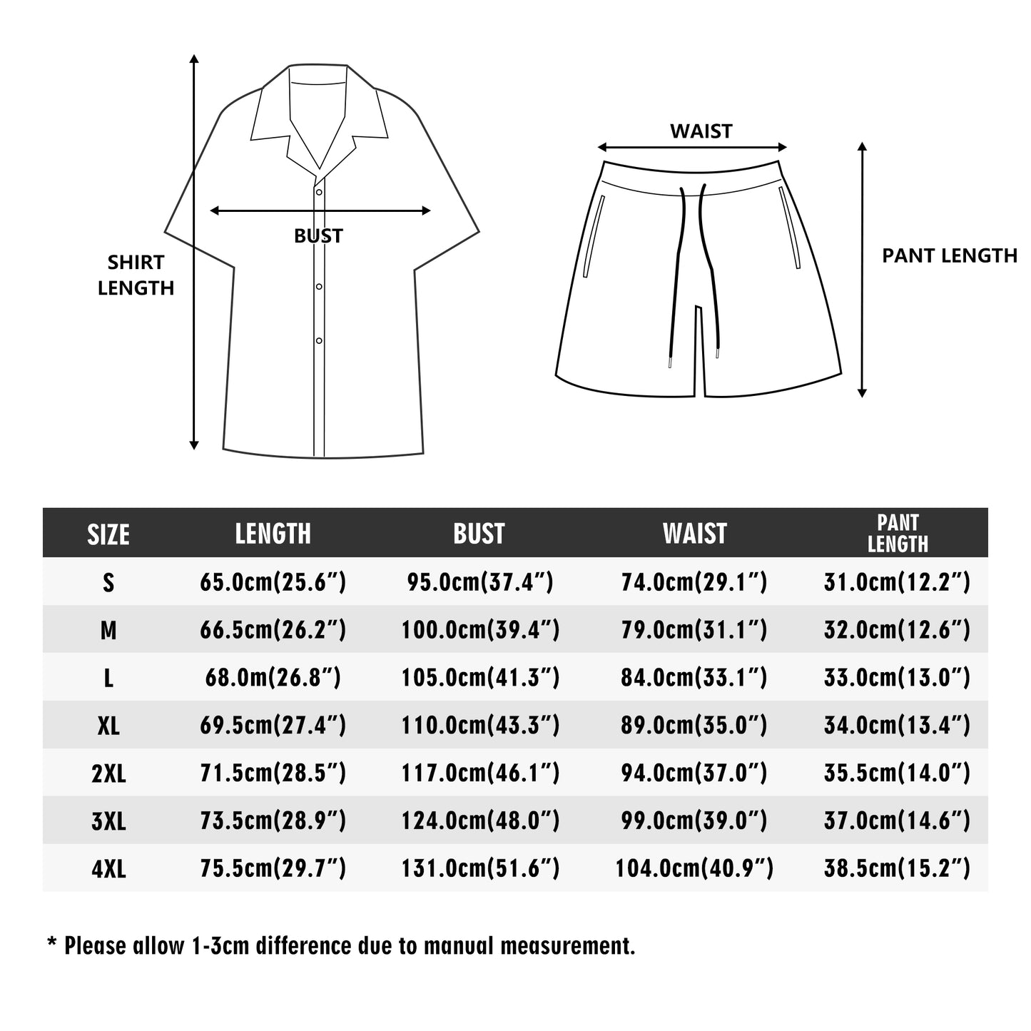 Mens Regular Fit Chicago  Rep Hawaiian Short Sleeve Shirt and Shorts Set