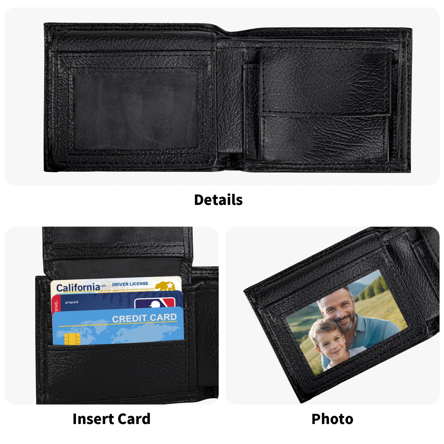 Mens DOPiFiED Geo Minimalist PU Leather Wallet Paper Folded Wallet