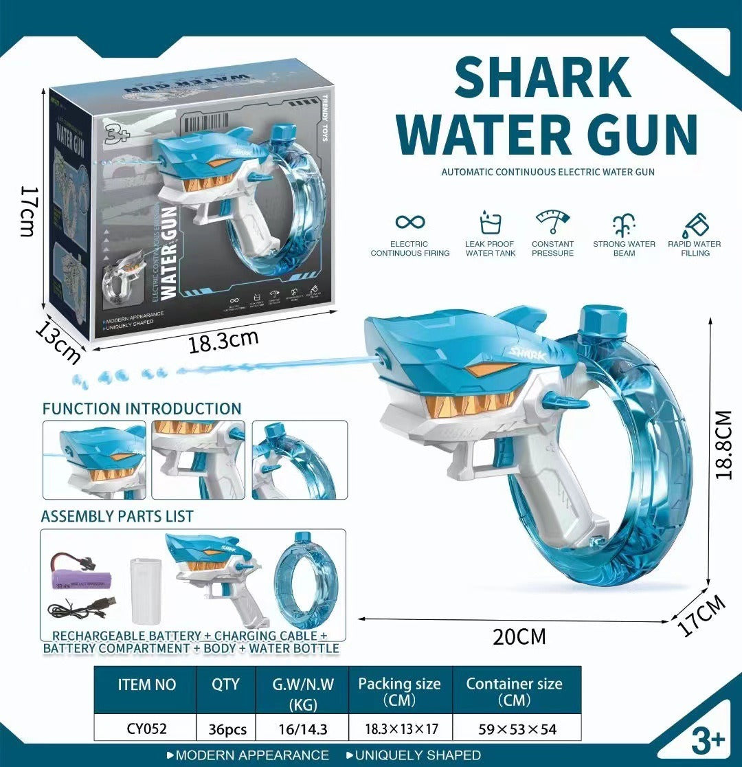 New Shark Electric Water Gun Toys Fully Automatic Continuous Fire