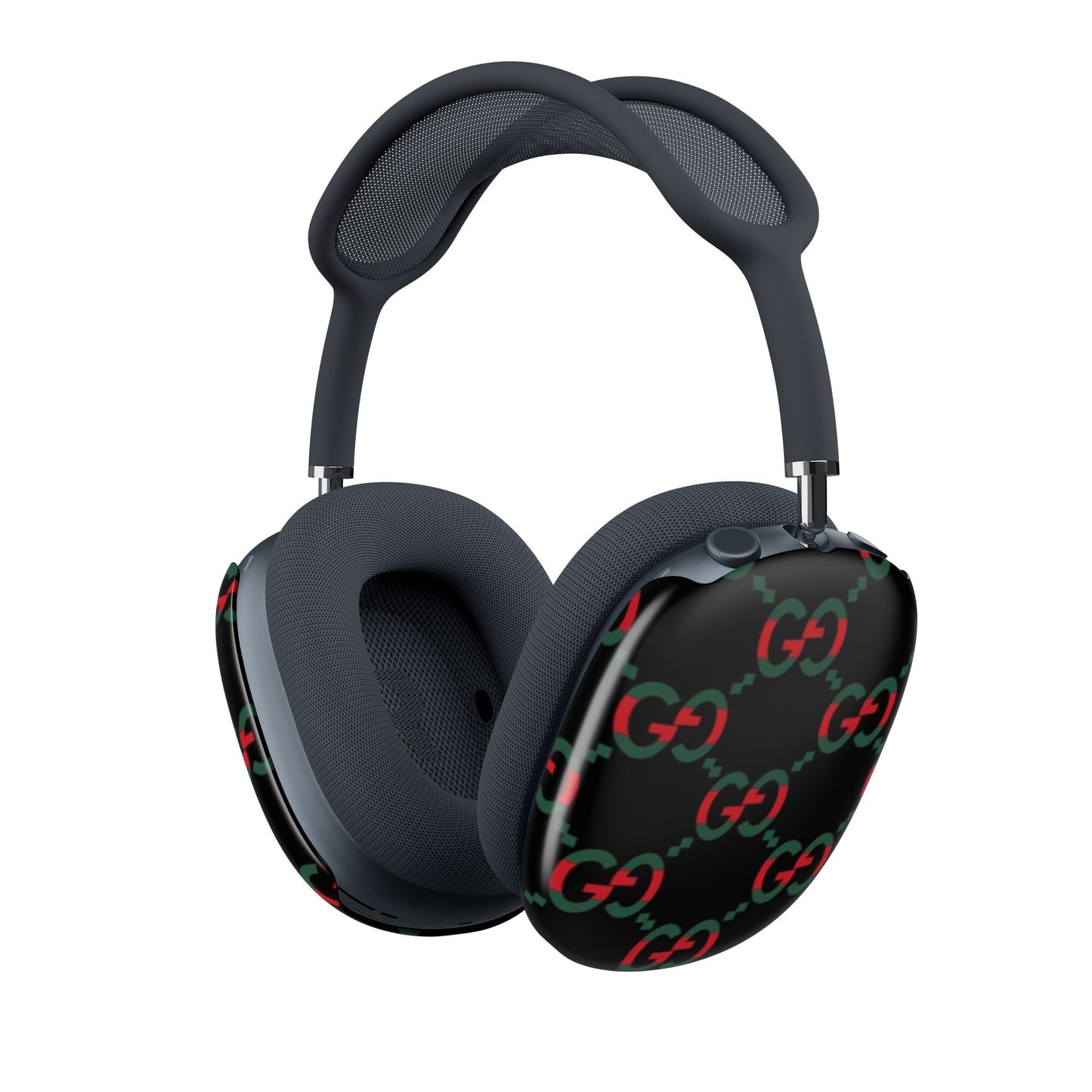 Designer AirPod Max Cases — Black Red & Green Graphic Ear Cup Covers