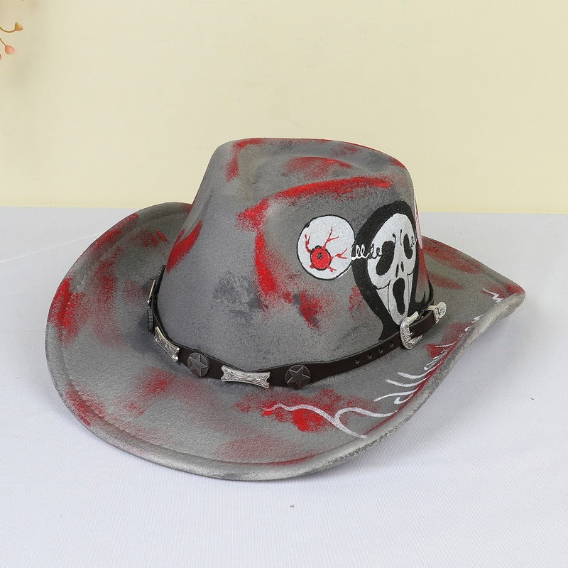 Halloween carnival party pumpkin hat ghost festival cocked hat dance performance cowboy hat
