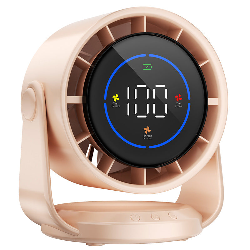 2025 New 100-Speed High - Speed Circulating Fan for Home. 6 - Inch Charging Digital Display, Turbo Desktop Electric Fan