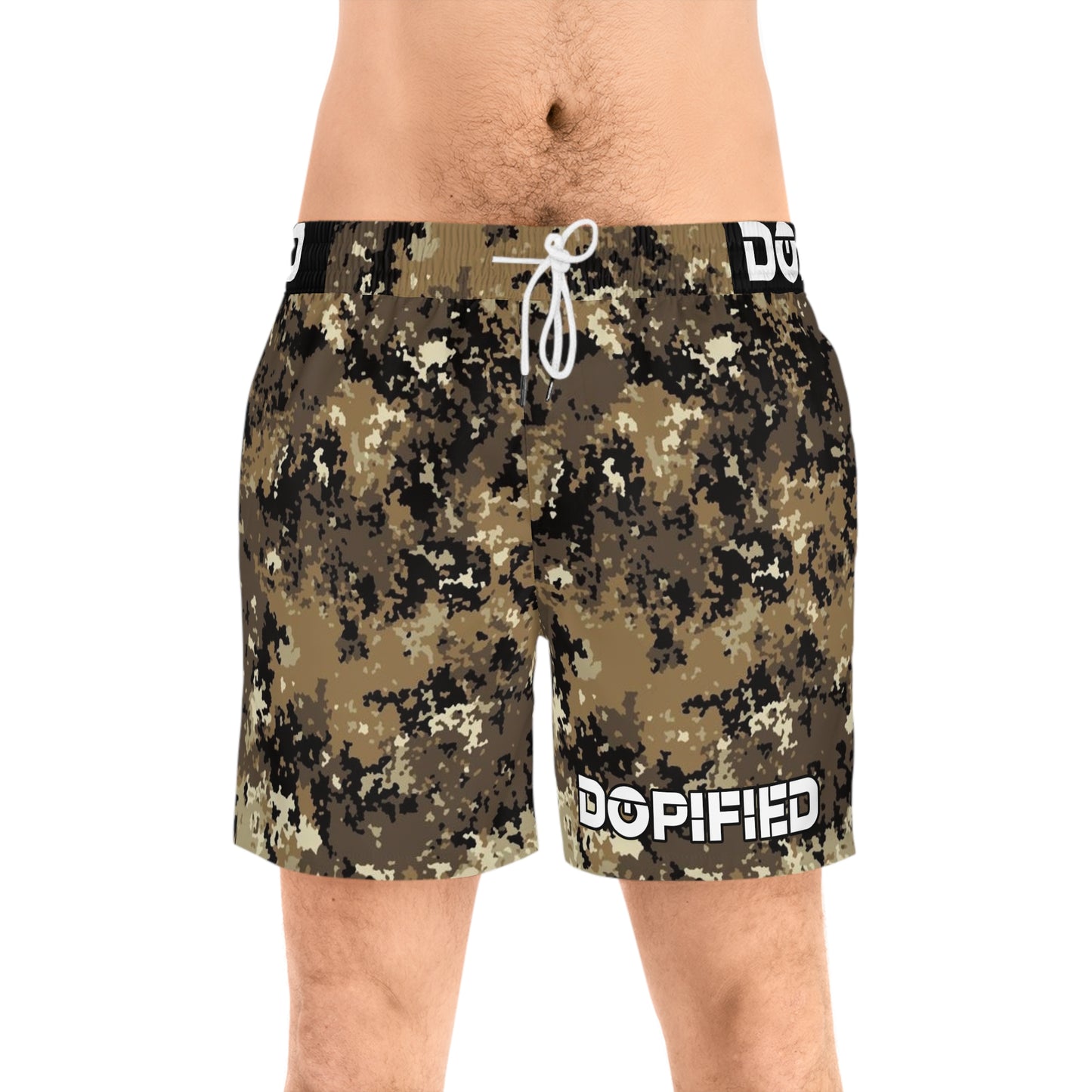 DOPiFiED Digital Camo Men's Mid-Length  Swim Shorts