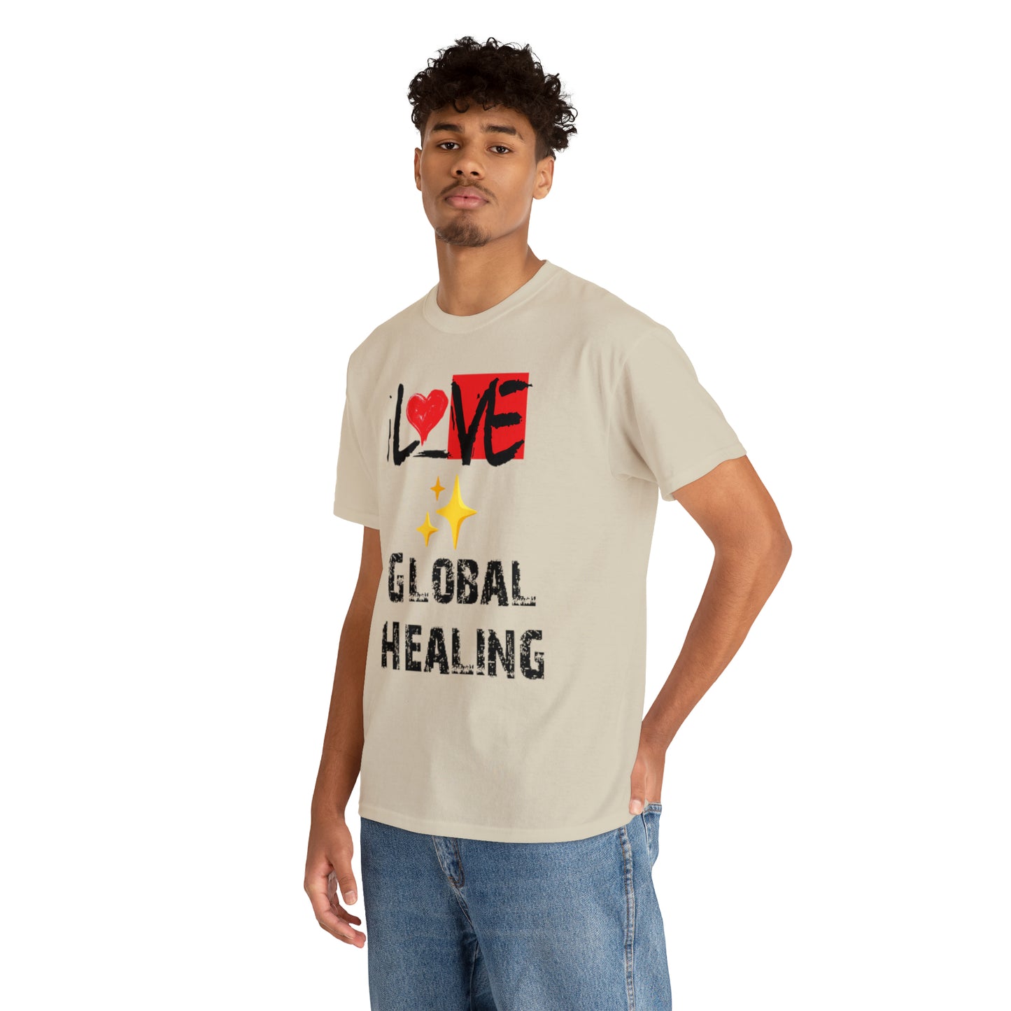 L❤️VE is Global Healing‼️ Unisex Heavy Cotton Tee