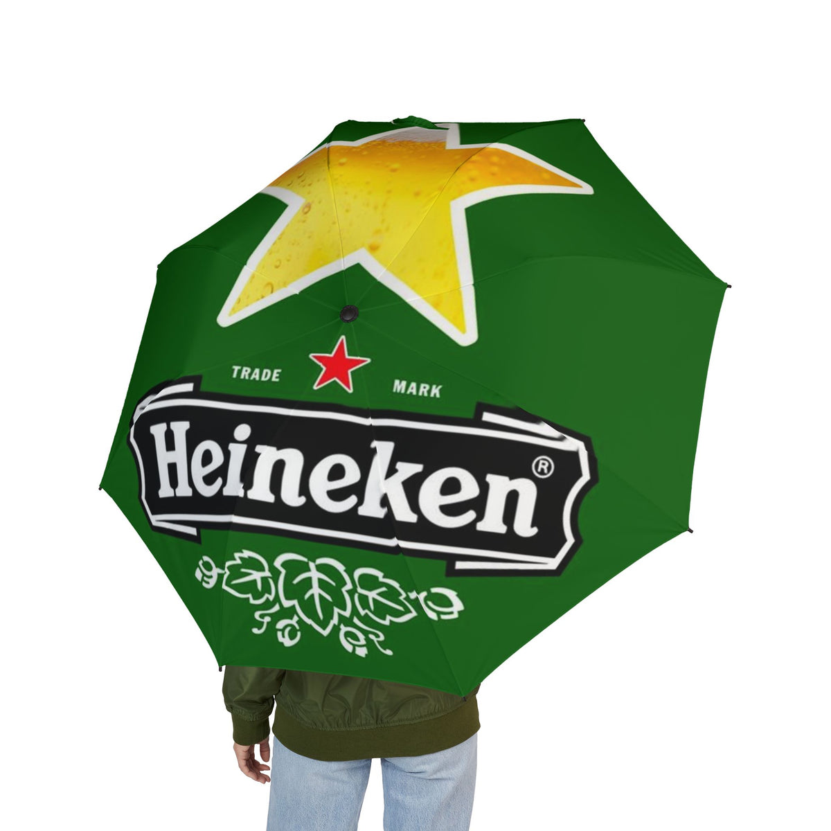Semi-Automatic Foldable Umbrella Heineken