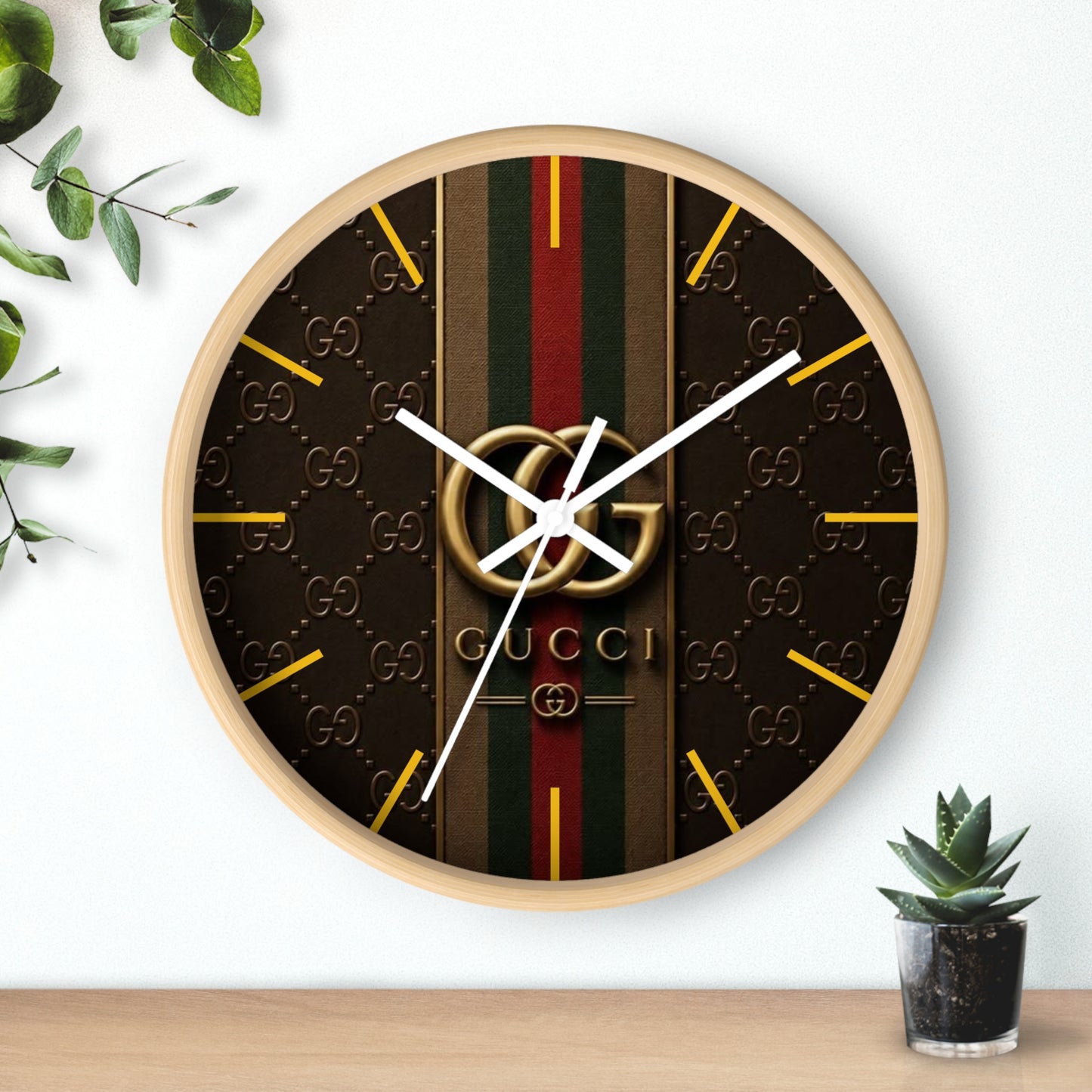 GG luxury brand wall Clock