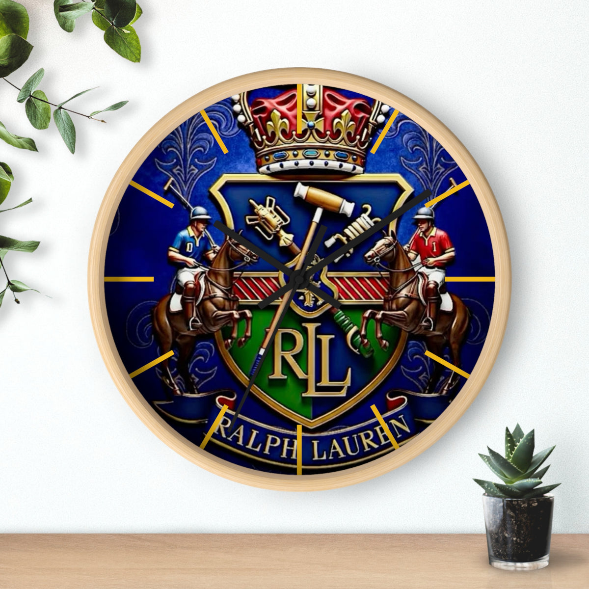 Blue Ralph Lauren Wall Clock