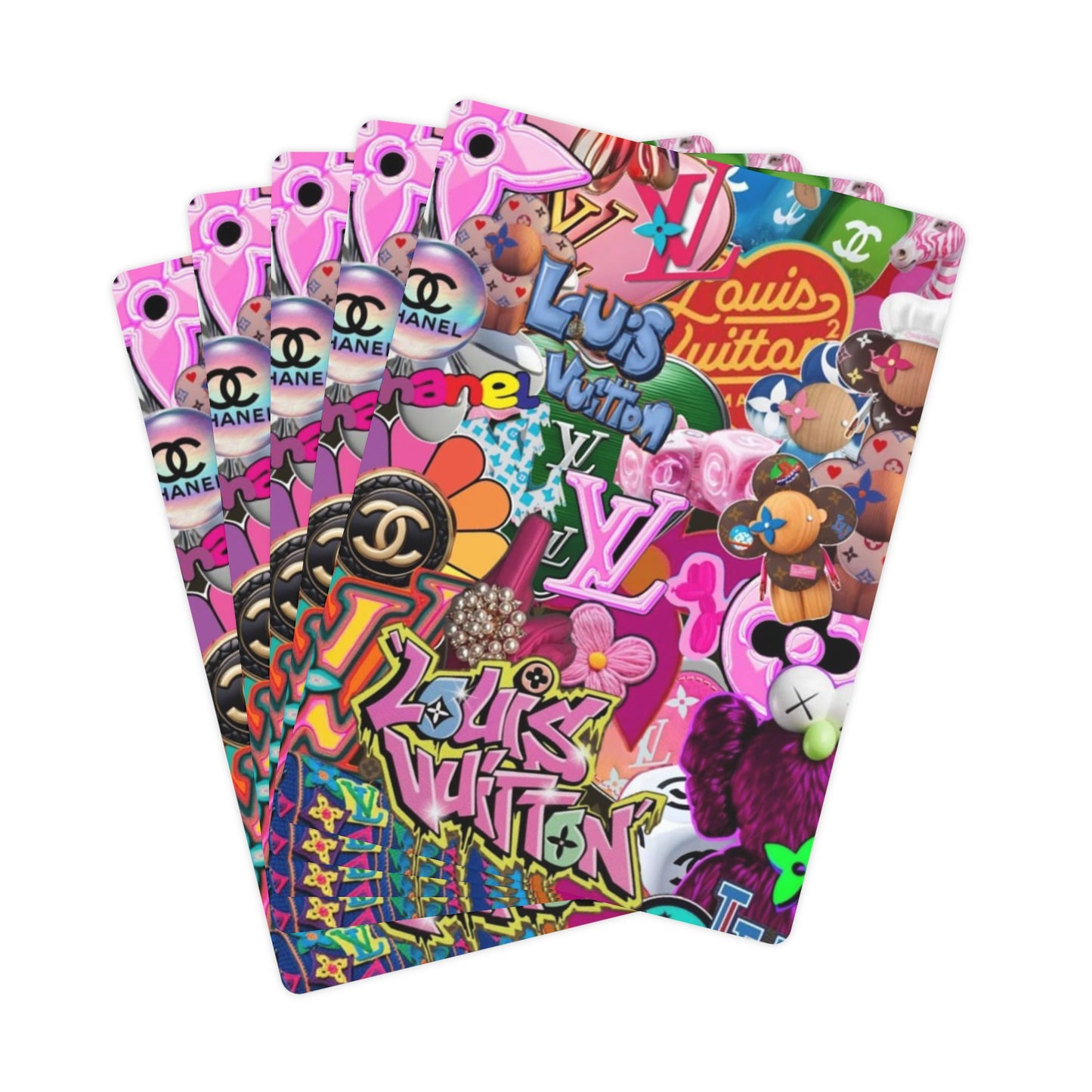 LV Collage Poker Cards