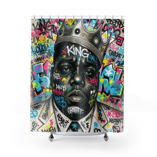 Biggie King 👑Of NY. Shower Curtains
