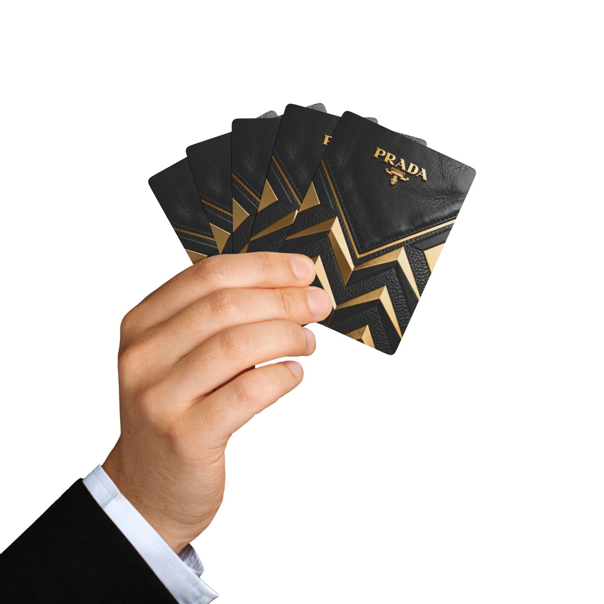 Luxury Brand Leather look  Prada Poker Playing Cards