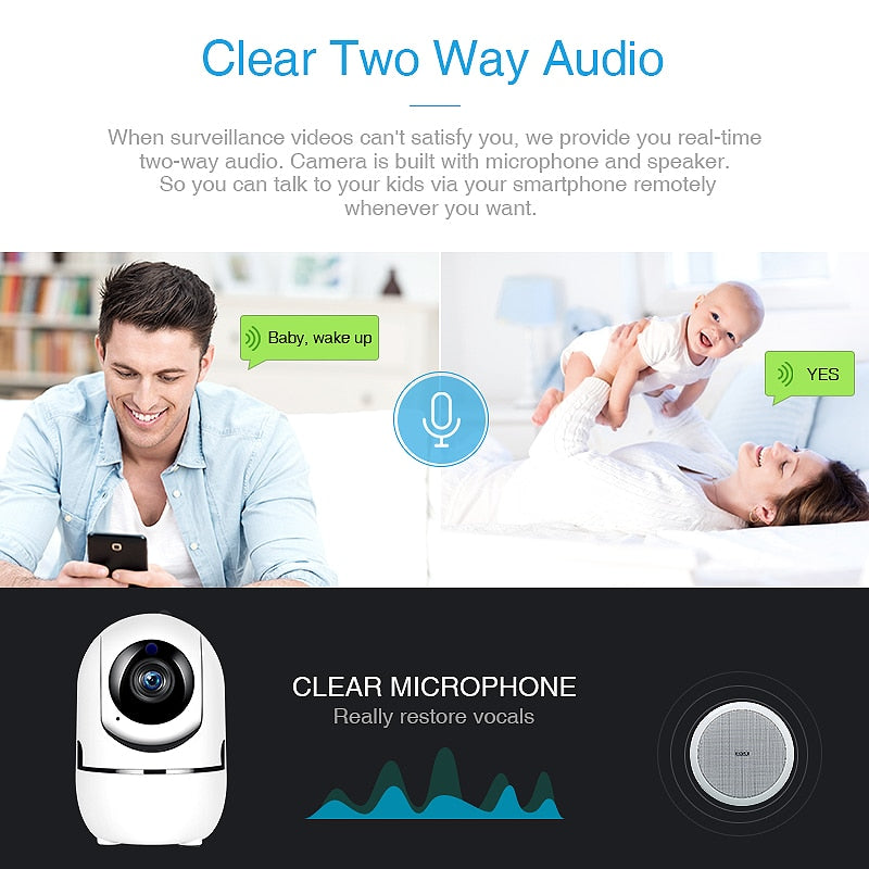 1080P Cloud IP Camera Home Security Surveillance Camera Auto Tracking Network WiFi Camera Wireless CCTV Camera