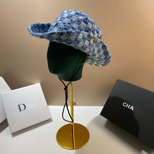 Cowboy hat, outdoor mountaineering trip, rolled edge casual hat