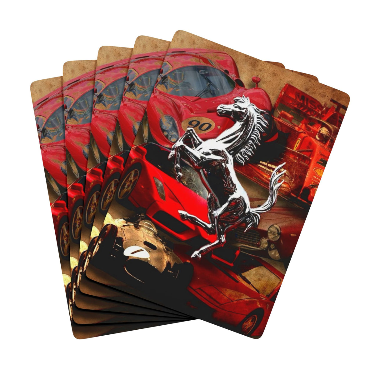 Time-lapse Ferrari Poker Playing Cards