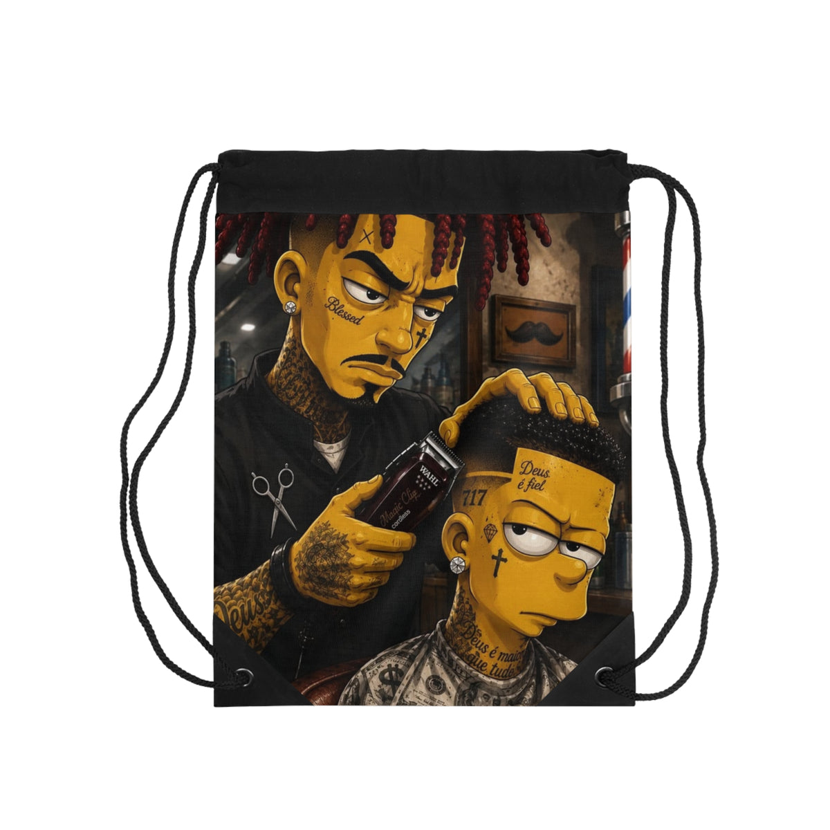 Black Bart Drawstring Bag