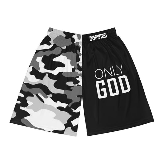 DOPiFiED Only God/ Camo Basketball Shorts