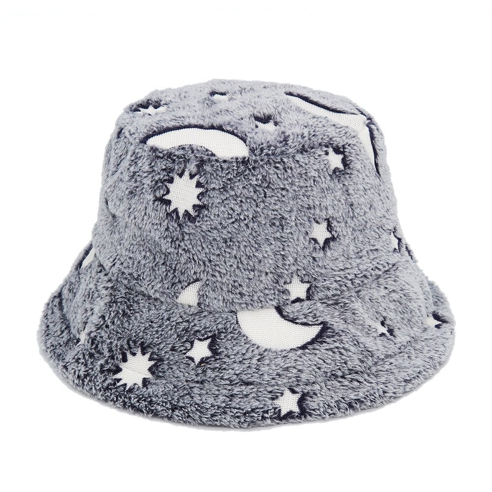 Autumn Winter Camouflage Faux Fur Bucket Hats Women Girl Fashion Warm Soft Velvet Fluffy Fisherman Hat Ladies Outdoor Panama