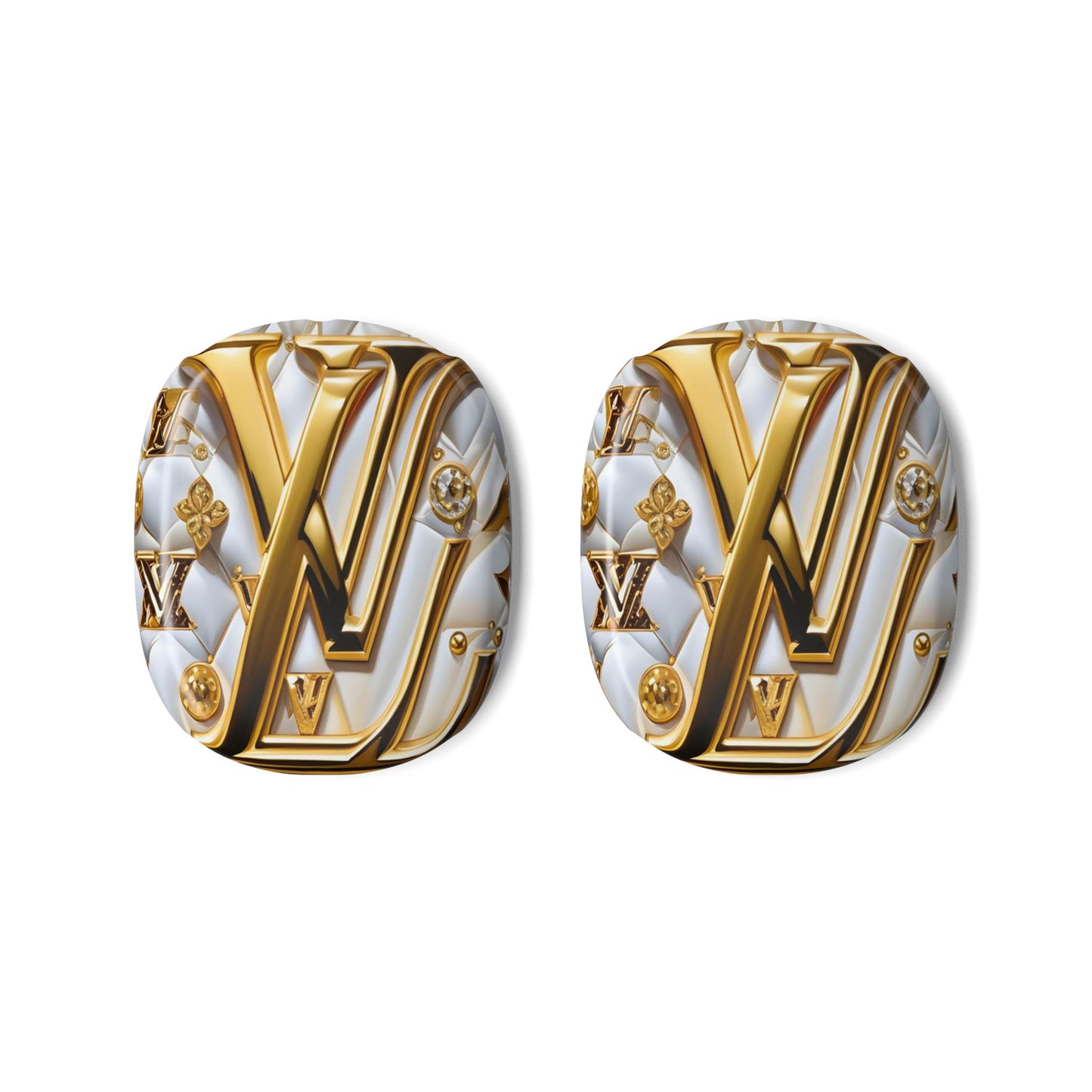 AirPod Max Case — Luxury Gold Monogram Ear Cup Covers