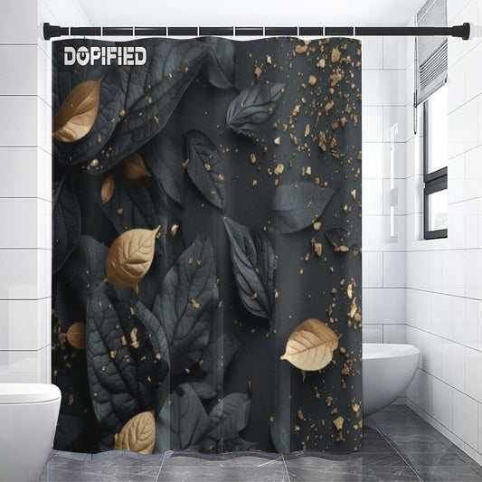 Gold Leafy Dust DOPiFiED Shower curtains