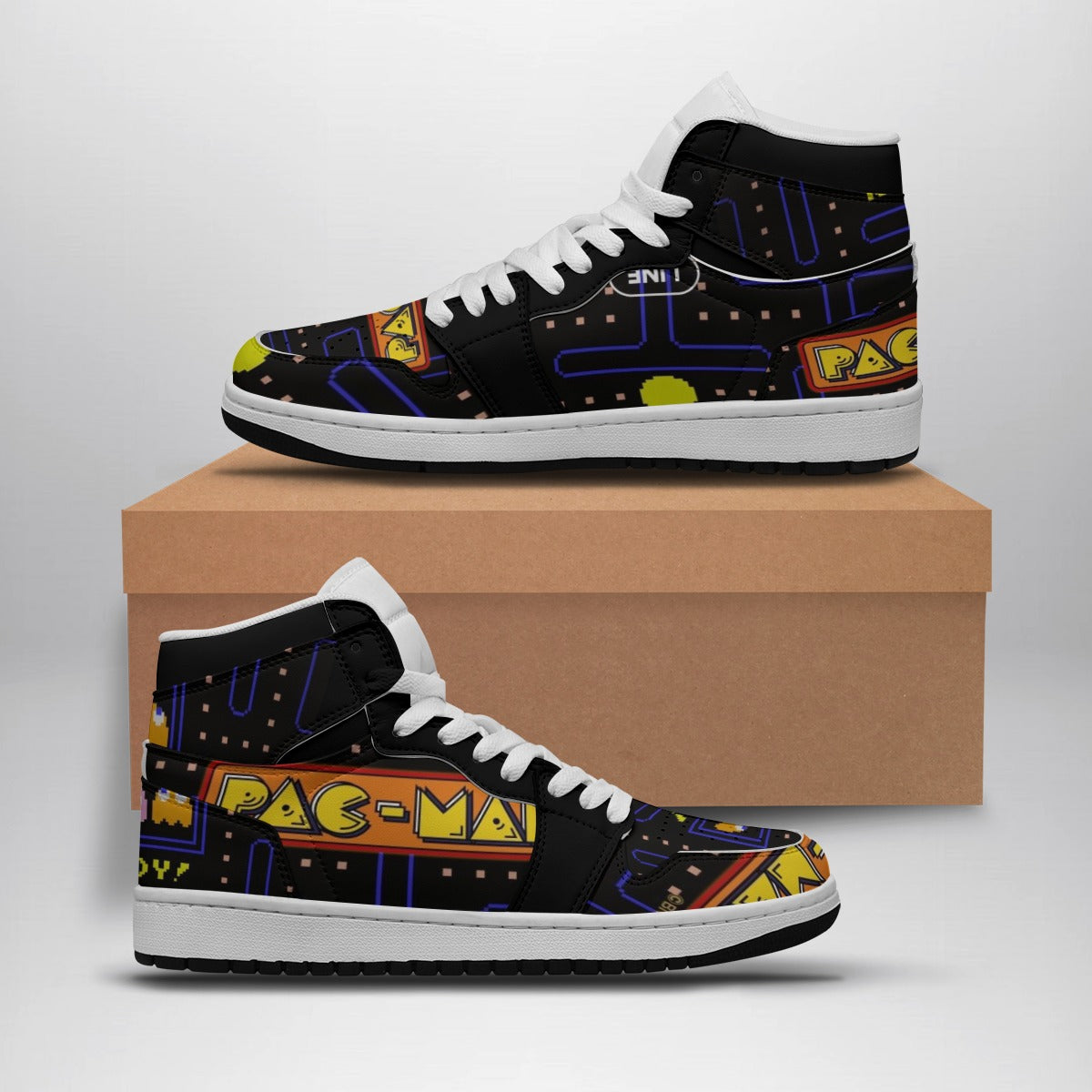 Men's PAC-MAN Synthetic Leather Stitching Sneaks