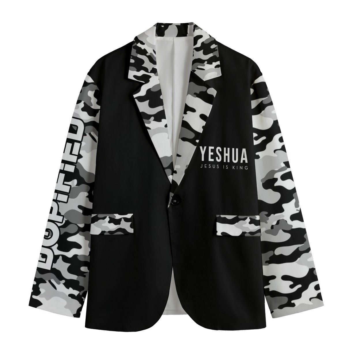Yeshua Men's Casual Flat Lapel Collar Blazer | 245GSM Cotton