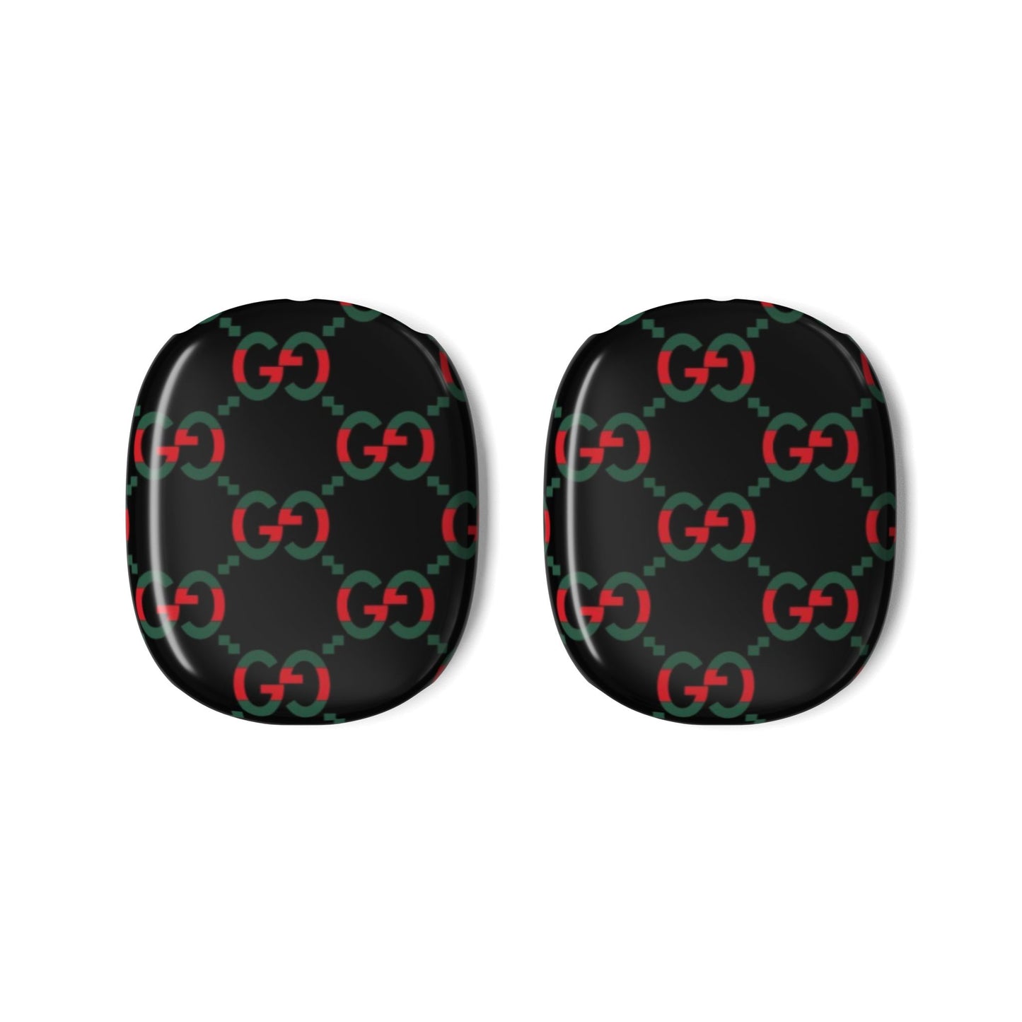 Designer AirPod Max Cases — Black Red & Green Graphic Ear Cup Covers