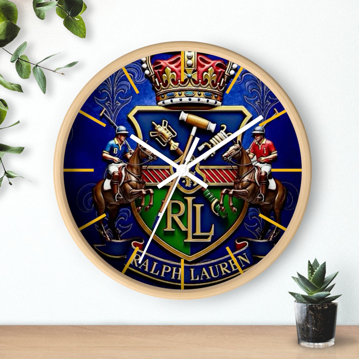 Blue Ralph Lauren Wall Clock