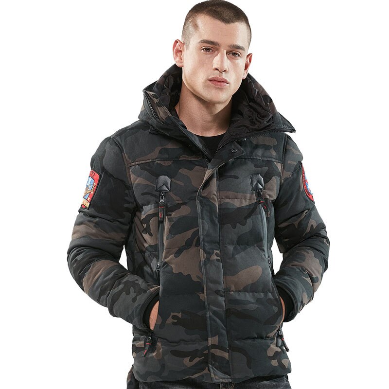 Hot Sale Winter Jacket Men Thicken Cotton Camouflage Parka Hiphop Chaquetas Hombre Mens Casual Streetwear Outerwear Hooded Coats