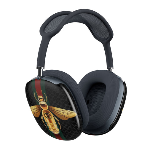 Bee Stripe AirPod Max Case — Luxury Gold Bee Design Headphone Covers