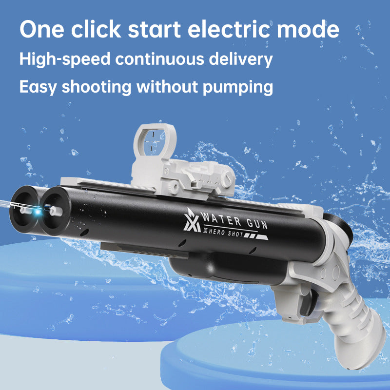 Double tube electric water gun outdoor water play toy