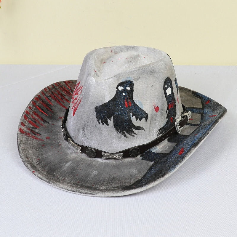 Halloween carnival party pumpkin hat ghost festival cocked hat dance performance cowboy hat