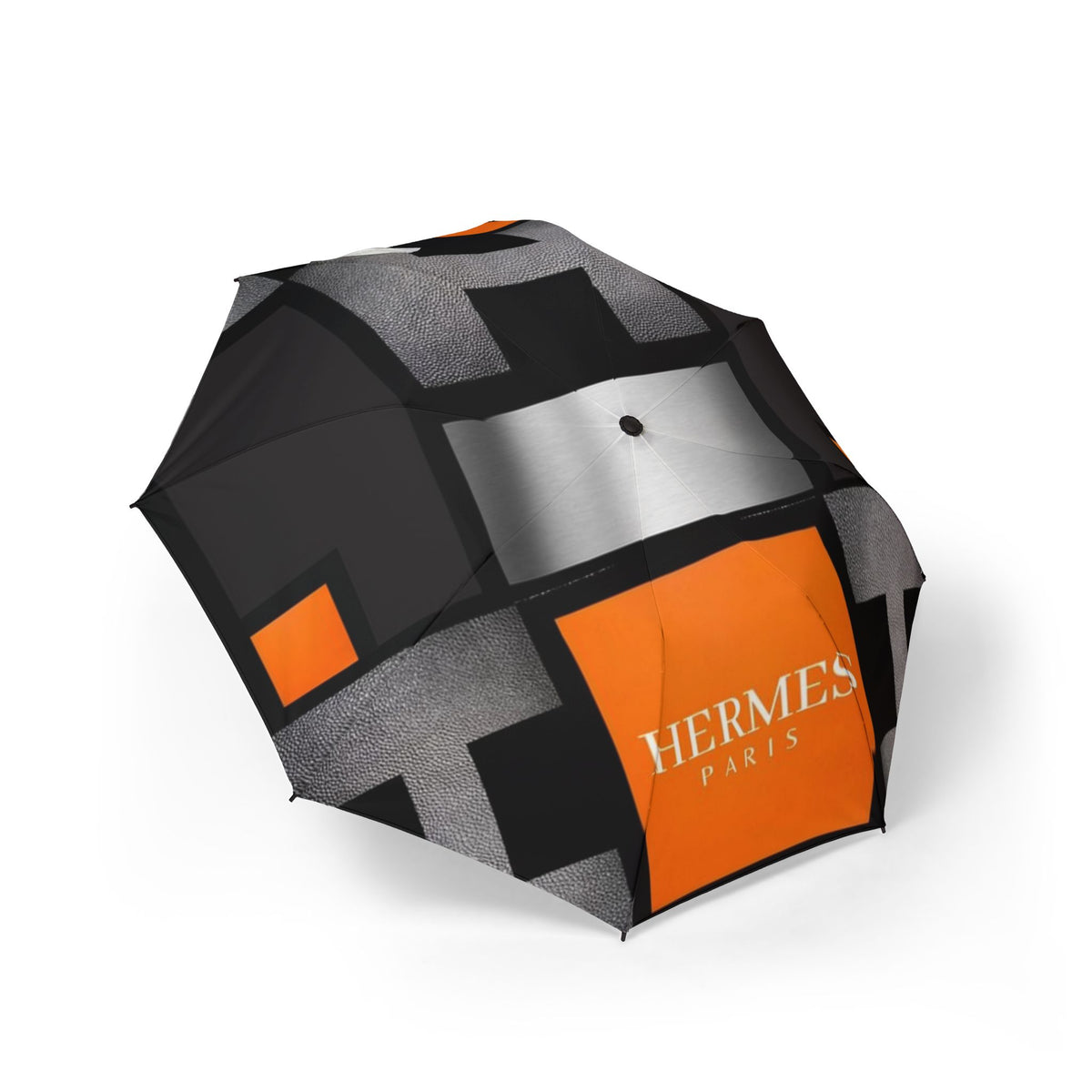 Luxury Brand Hermes Semi-Automatic Foldable Umbrella