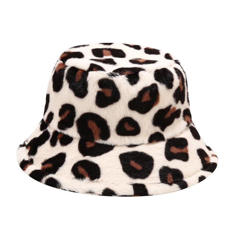 Autumn Winter Camouflage Faux Fur Bucket Hats Women Girl Fashion Warm Soft Velvet Fluffy Fisherman Hat Ladies Outdoor Panama