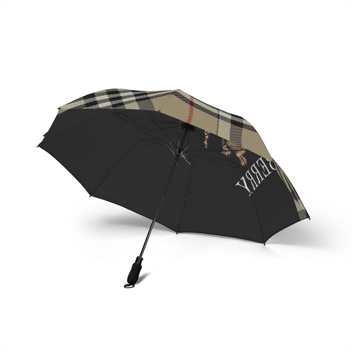 Luxury Brand  Semi-Automatic Foldable Umbrella Burberry