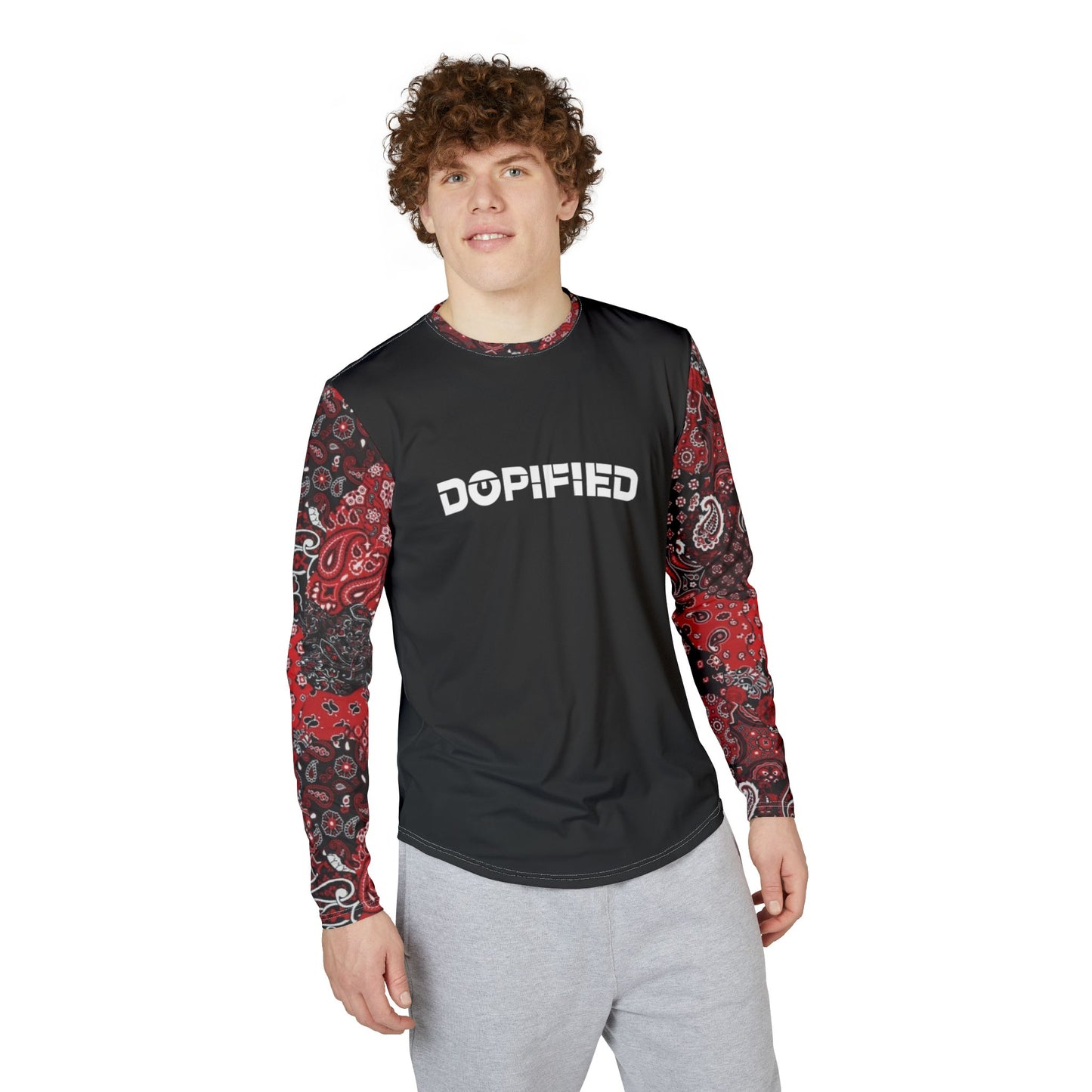 Men's DOPiFiED Bandanna UV Protection Long Sleeve Shirt - Stylish & Functional with Floral Design
