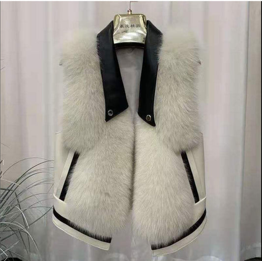 Women's Korean Style Slim Vest Imitation fur