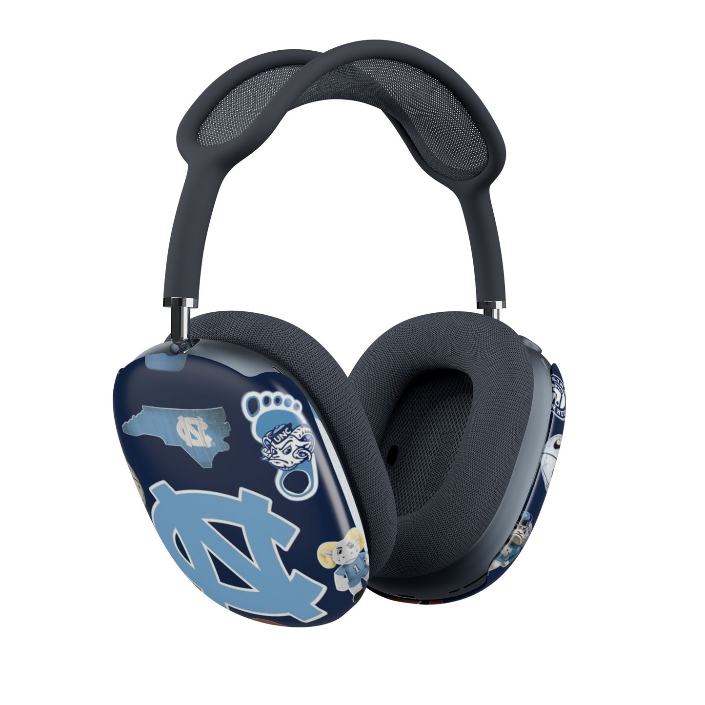 UNC Logo AirPods Max Skins – Carolina Blue Tar Heels Headphone Covers