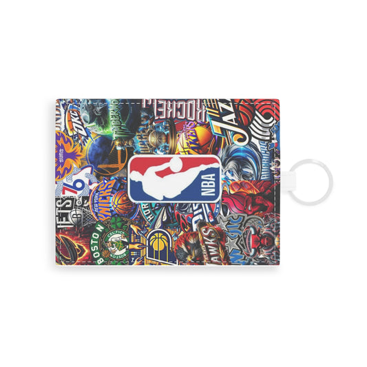 Pro Logo Collage Saffiano Leather Card Holder