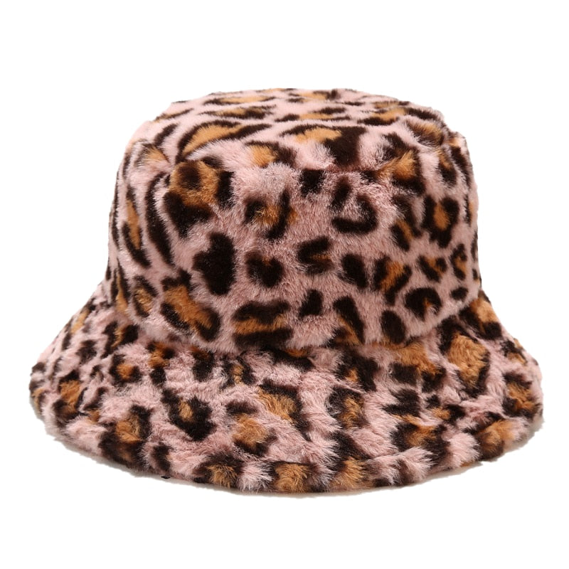 Autumn Winter Camouflage Faux Fur Bucket Hats Women Girl Fashion Warm Soft Velvet Fluffy Fisherman Hat Ladies Outdoor Panama