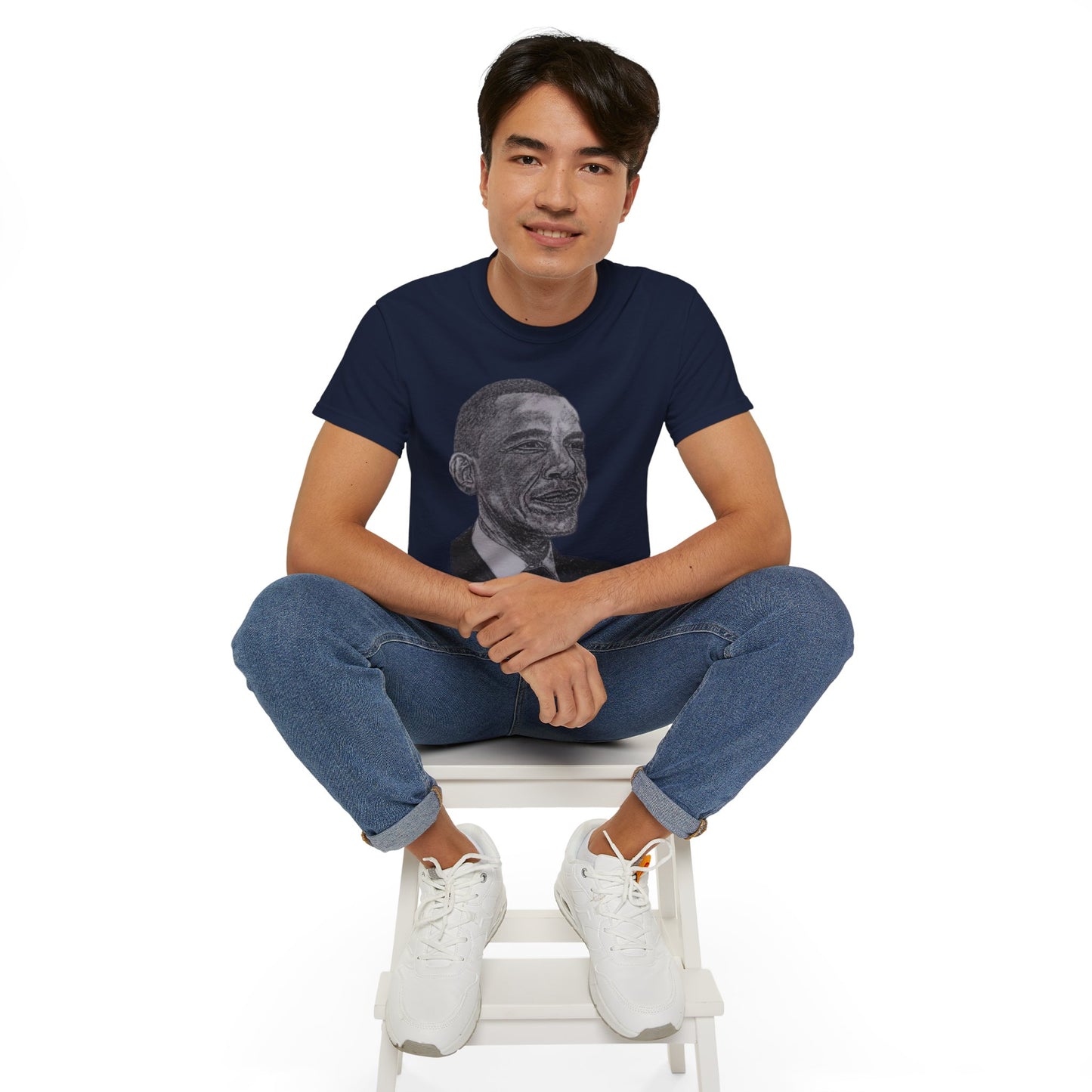 Dominick The Awesome Artist hand drawn Obama Unisex Ultra Cotton Tee