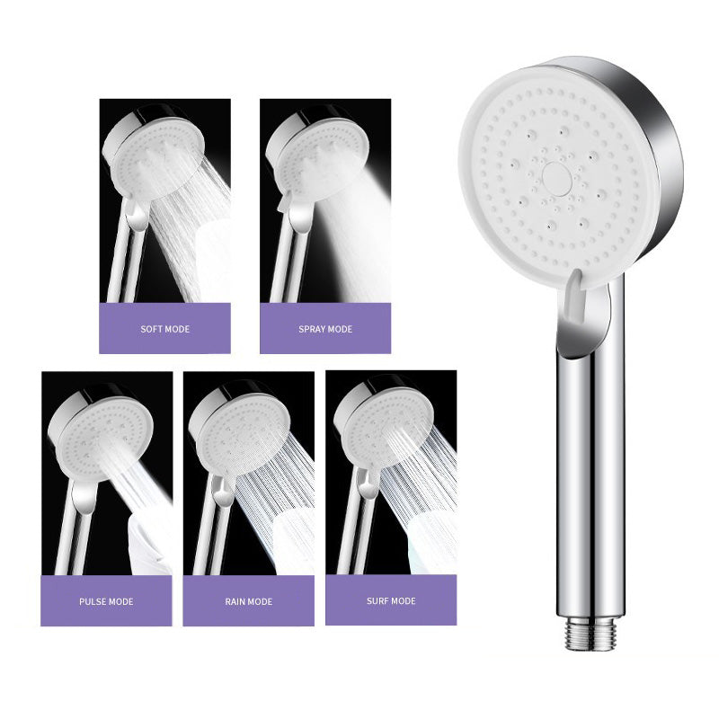 Spray Shower Pressurized Shower Head Matte Black Large Handheld Shower Head Set Five-Speed Multi-Function