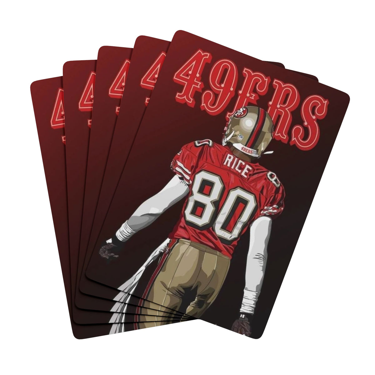 Legendary Jerry Rice 49ers Poker Playing Cards
