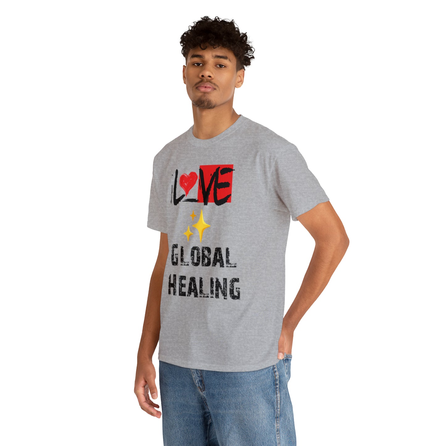 L❤️VE is Global Healing‼️ Unisex Heavy Cotton Tee