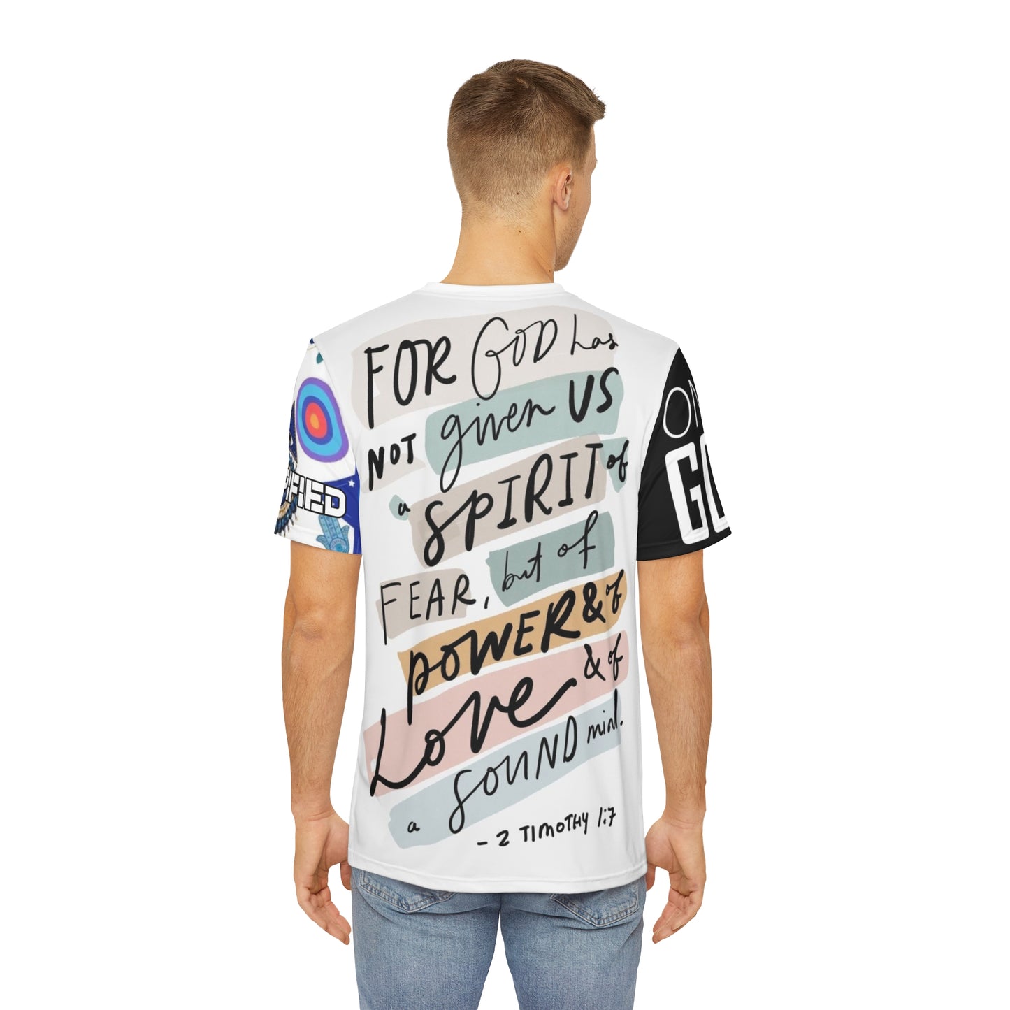God only protection DOPIFIED Men's Polyester Tee (AOP)