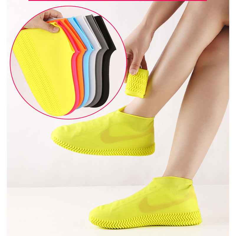 Rain Shoe Covers for Men and Women with Silicone Waterproof, Anti Slip