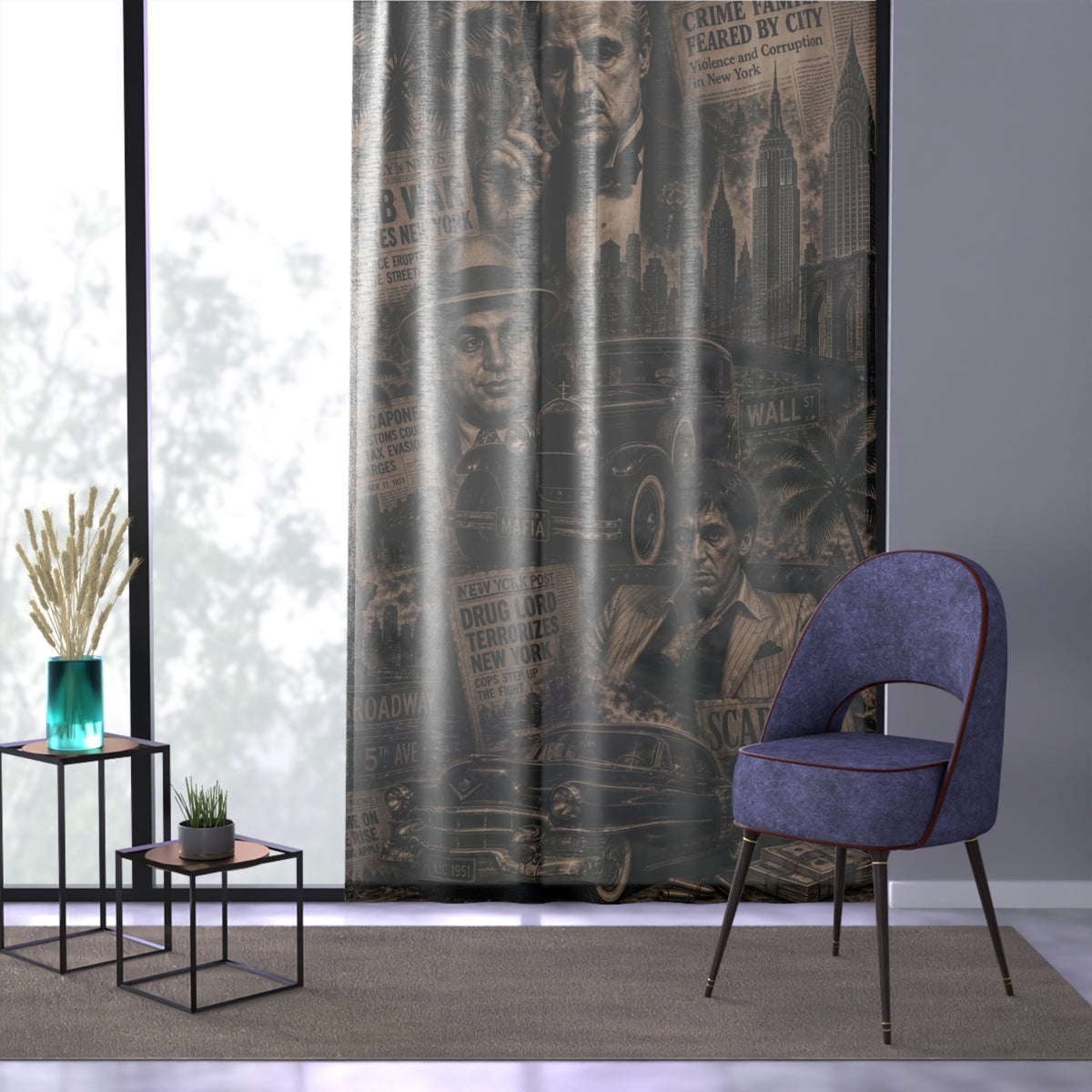 Mob Ties Window Curtain