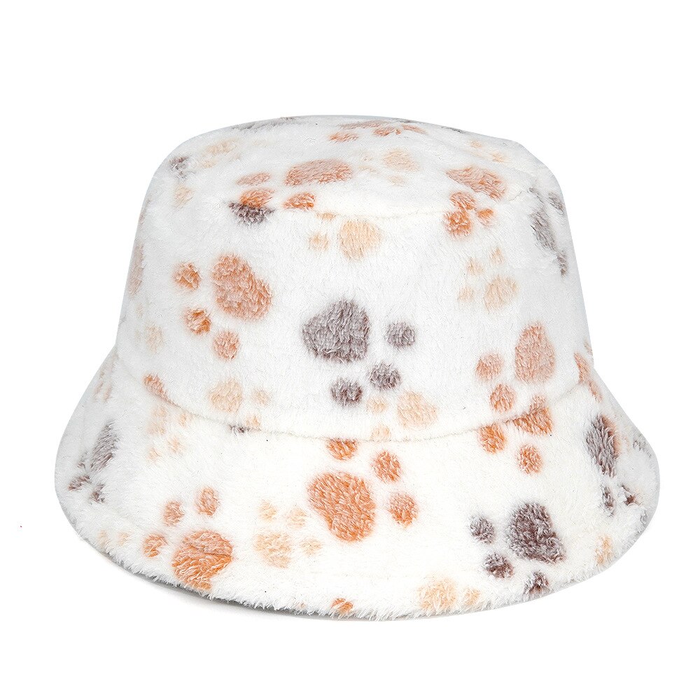 Autumn Winter Camouflage Faux Fur Bucket Hats Women Girl Fashion Warm Soft Velvet Fluffy Fisherman Hat Ladies Outdoor Panama