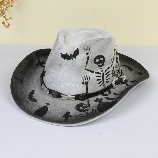 Halloween carnival party pumpkin hat ghost festival cocked hat dance performance cowboy hat