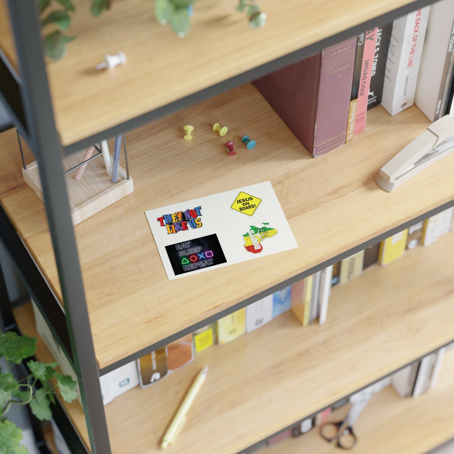 Sticker Sheet Pack — Retro Gaming, Rasta Roots, Christian 'Jesus On Board' & 'They Not Like Us' Designs